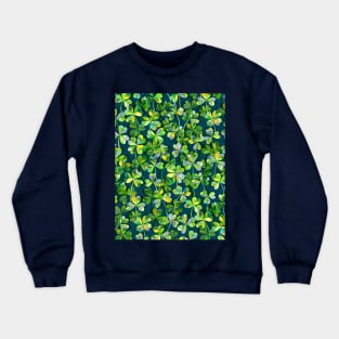 Lucky Clovers in Emerald Green Crewneck Sweatshirt